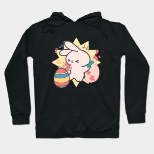 Easter Egg Excitement: Join Loppi Tokki in the Festive Fun of Coloring Easter Eggs! Hoodie